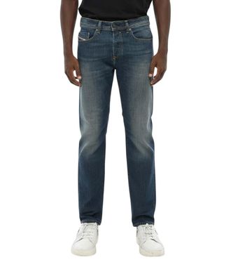 Diesel Blue Tapered Mid Rise Jeans