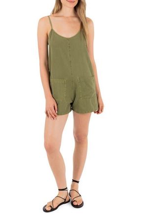 Hurley Wavy Days Romper in Vintage Moss at Nordstrom, Size X-Small
