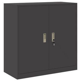 vidaXL Armario De Almacenamiento Negro 90 X 40 X 90 Cm Acero Vidaxl