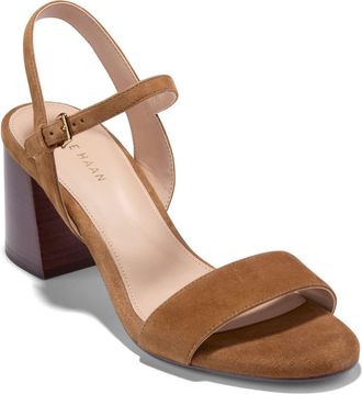 Cole Haan Josie Block Heel Sandal in Tobacco Suede /Stacked Heel at Nordstrom Rack, Size 5.5