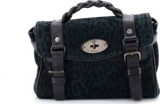 Mulberry Alexa Satchel NM Printed Suede and Leather Mini