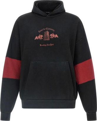 Willy Chavarria Heren, Sweatshirts & Hoodies, Zwart, Maat: L Katoen