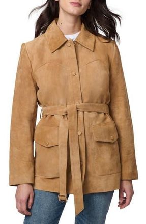 Bernardo Belted Suede Jacket in Brick at Nordstrom Rack, Size Small