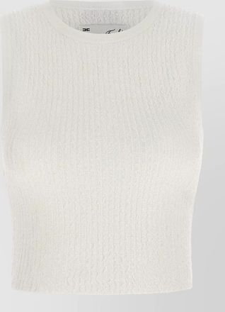Elisabetta Franchi ribbed sleeveless cropped knit top