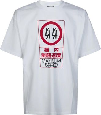 44 Label Group T Shirt MM Stampa Frontale - Heren - T-shirts - Wit - XL - Tops
