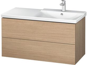 Duravit Duravit L-cube Mueble De Pared 1020mm, Profundidad 481, 2 Cajones, Apto Para P3 Comfort Art&iacute;culo 233410, Lavabo A La Derecha, Color: Decoraci&oacute;n Roble 