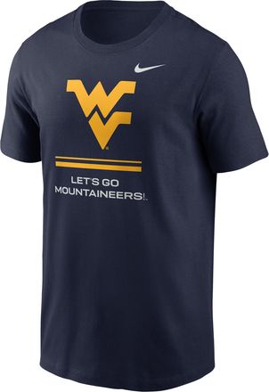 Nike West Virginia Sideline Nike Mens Dri-FIT College T-Shirt in Blue | 02ET41SWVN-ZK0