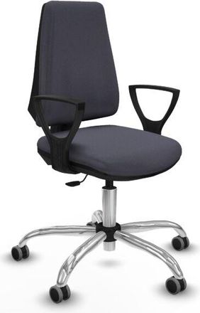 Piqueras y Crespo Piqueras Y Crespo - Elche Cp Bali Gris Oscuro Brazos Fijos Base Cromada Ruedas Engomadas 65mm