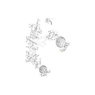 STIGA Sports KIT RUOTA POS. 15x5,5 FE+WAP512 DG ORIGINALE STIGA - 384680081/0