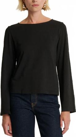 Nation Ltd Tavin Tie Back Top In Jet Black