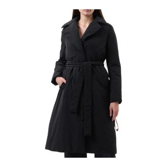 Afterlabel Belted Coats, female, Black, Size: XL abiti poliestere
