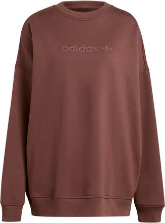 adidas Essentials printed-logo sweatshirt - women - Cotton - S - Brown