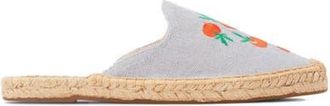 Soludos The Smoking Mule Embroidery Espadrille in Oranges - Dolphin Blue at Nordstrom, Size 11