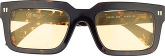 Off-white 54mm Clip-On Square Sunglasses in Havana Yellow at Nordstrom Rack
