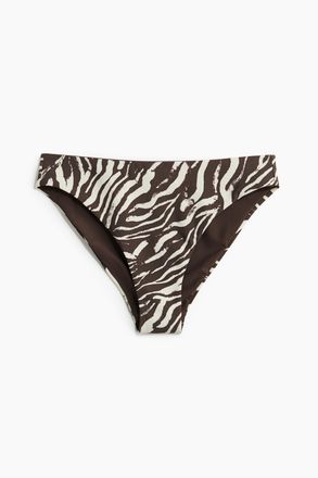 H&M Sport-Bikinihose mit Lycra - Braun/Zebramuster