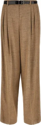 Dolce & Gabbana Beige Viscose Casual Womens Pants