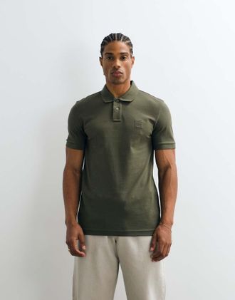 Boss Orange by Hugo Boss Passenger - Polo slim in piqu&eacute; verde