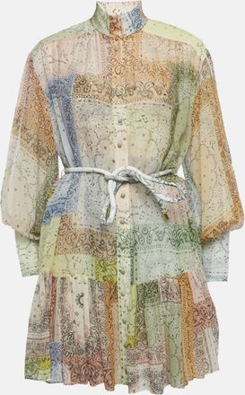 Zimmermann Multicolor Bandana Print Cotton Mini Dress