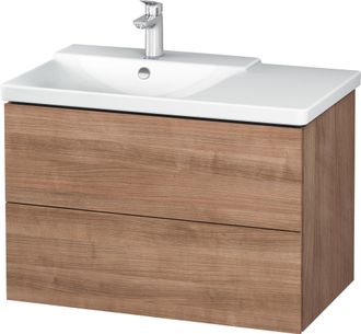 Duravit Duravit L-cube Mueble De Pared De 820mm De Ancho, Profundidad 481, 2 Cajones, Cabe p3 Comfort Art&iacute;culo 233385, Cuenca Izquierda, Color: Cerezo Del Tes