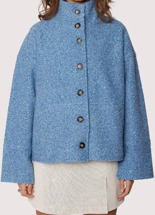 Lost + Wander Sherpa Button Jacket In Ice Blue