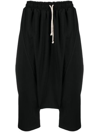 Alchemy cropped stretch-cotton drop-crotch trousers - men - Spandex/Elastane/Cotton - L - Black