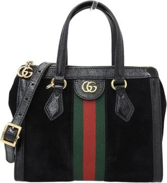 Gucci Tweedehands leren handtassen - Dames - Vintage Handtas - Zwart - ONE Size - Leer - Vintage