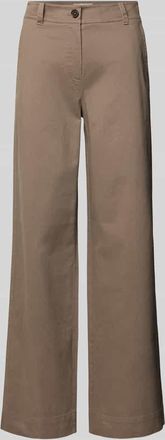 Marc O'Polo Straight Leg Hose aus Baumwoll-Mix in Taupe, Gr&ouml;&szlig;e 34
