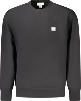 Calvin Klein Zwarte Katoenen Heren Trui - Heren - Sweatshirts - Zwart - 2XL - Katoen - Hoodies & sweatvesten