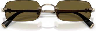 Miu Miu 0Mu B50S Rectangular Metal Frame Sunglasses
