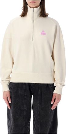 Isabel Marant Ross Half-zip Sweatshirt - Dames - Vesten met rits - Roze - XS - Katoen - Hoodies & sweatvesten