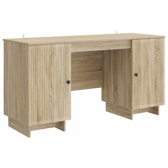 vidaXL Escritorio Roble Sonoma Madera De Ingenier&iacute;a 142,5 X 50 X 75 Cm Vidaxl