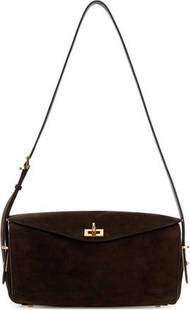 Balenciaga Dark Brown Le 7 Medium Shoulder Bag
