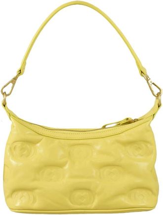 La Carrie Tassen, Dames, Geel, ONE Size, Leren Schoudertas