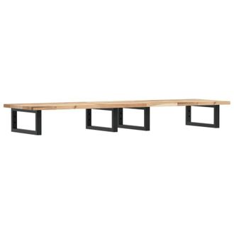 vidaXL Vidaxl - Estante De Lavabo De Pared Acero Y Madera Maciza De Acacia