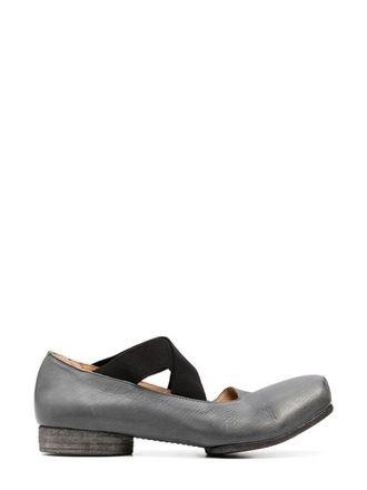 Uma Wang 25mm leather ballerina shoes - Blue