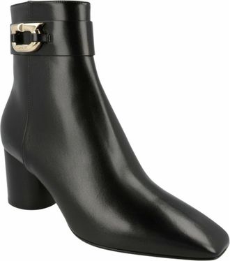 Ferragamo Placida Leather Bootie in Black at Nordstrom Rack, Size 7.5