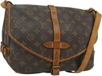 Louis Vuitton Pre-owned Cross Body Bags, female, Brown, Size: ONE SIZE Pre-owned Saumur 30 Shoulder Bag