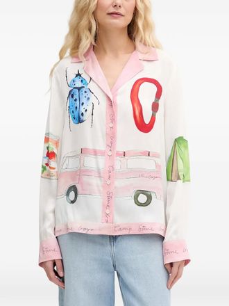 Stine Goya graphic-print shirt - Bianco