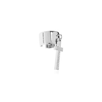 Dsquared2 Messing Oor Cuff met een Religieus Motief - Heren - Oorbellen - Grijs - ONE Size - Accessoires