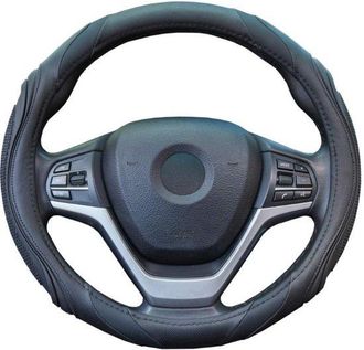 OEM Funda Deportiva Para Volante, Talla M Universal (37-38 Cm), Antideslizante Y Transpirable, Color Negro Pantera