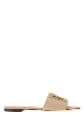 Dolce & Gabbana Beige Slip On Sandals