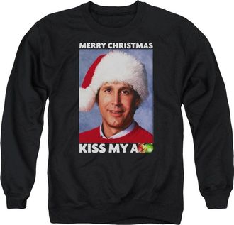 Gildan Christmas Vacation Merry Kiss Adult Crewneck Sweatshirt