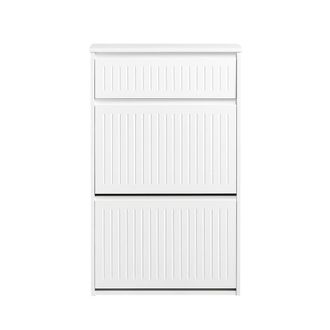 SoBuy Zapatero con 2 puertas y 1 caj&oacute;n blanco