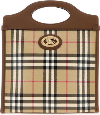 Burberry Beige Check Mini Tote