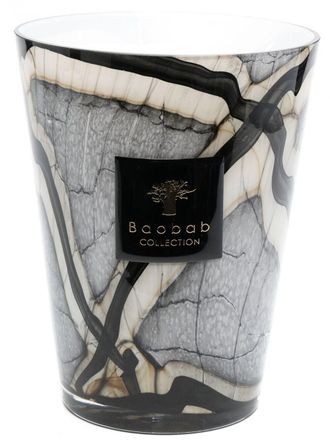 Baobab Marble Max 24 scented candle - Black