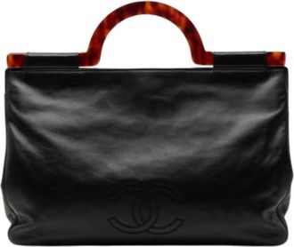 Chanel Pre-owned Handbags, female, Black, Size: ONE SIZE Pre-owned Vintage Tote Bag