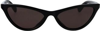 Bottega Veneta Sunglasses, female, Black, Size: 56 MM Ribbon Cat-eye Sunglasses