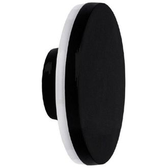 Trade Shop Trade Shop - Applique Esterno 12w Nera Tonda Slim Ip65 Alluminio Luce Naturale 4000k Xc-9286