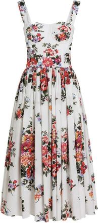 Dolce & Gabbana bloemen midi-jurk
