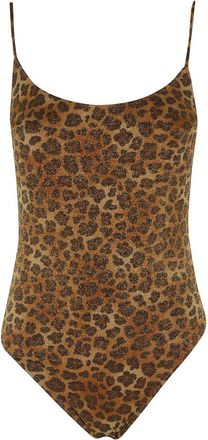 MC2 Saint Barth Luipaardprint badpak uit &eacute;&eacute;n stuk - Dames - Badpakken - Bruin - 2XS - Badmode